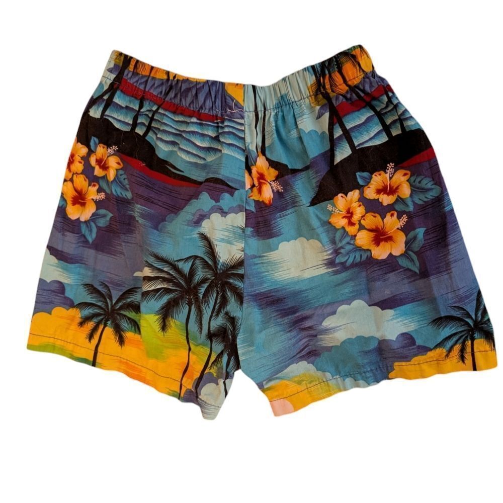 Vintage kids Hawaiian print tropical‎ shorts size 3T